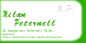 milan peternell business card